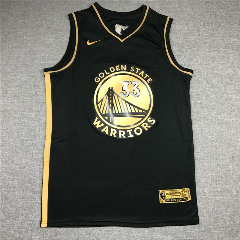 Men Golden State Warriors 33 Wiseman Black 2021 Nike Game NBA Jerseys